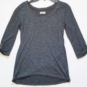 AERIE MID SLEEVE T-SHIRT GRAY